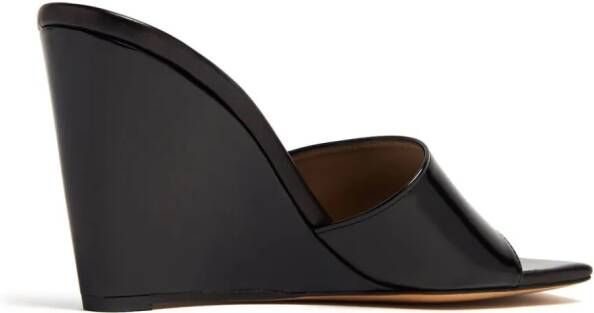 Wandler Gaia 90mm wedge leather sandals Black