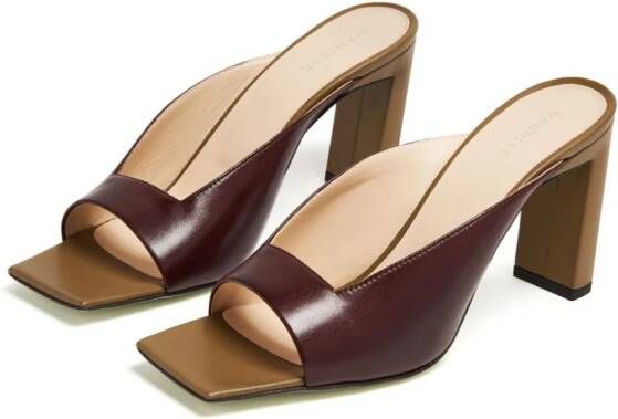 Wandler Isa 85mm leather sandals Brown