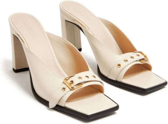 Wandler Isa 85mm leather sandals White