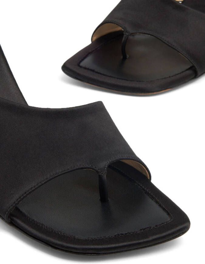 Wandler Julio 80mm cut-out detail leather mules Black