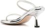 Wandler June crystal-embellished 95mm leather mules Silver - Thumbnail 3
