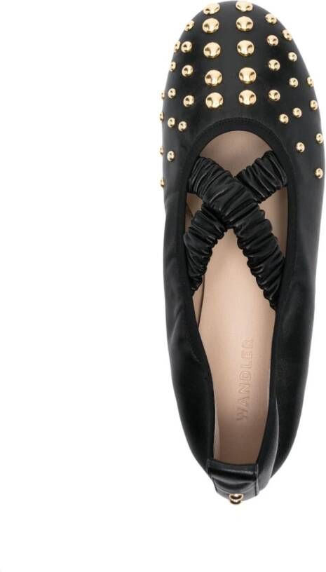 Wandler June leather ballerina shoes Black