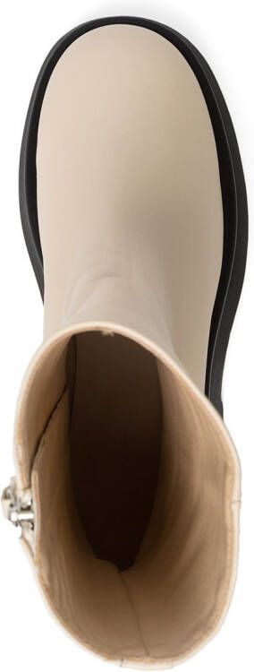 Wandler side-zip ankle leather boots White