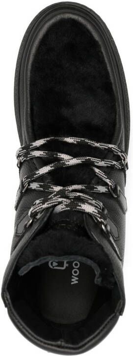 Woolrich faux-fur detail sneakers Black