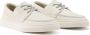 Woolrich grained-leather boat shoes White - Thumbnail 2