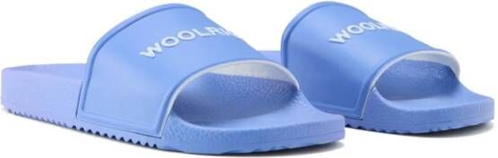 Woolrich logo-embossed flip flops Blue