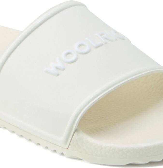 Woolrich logo-embossed flip flops White