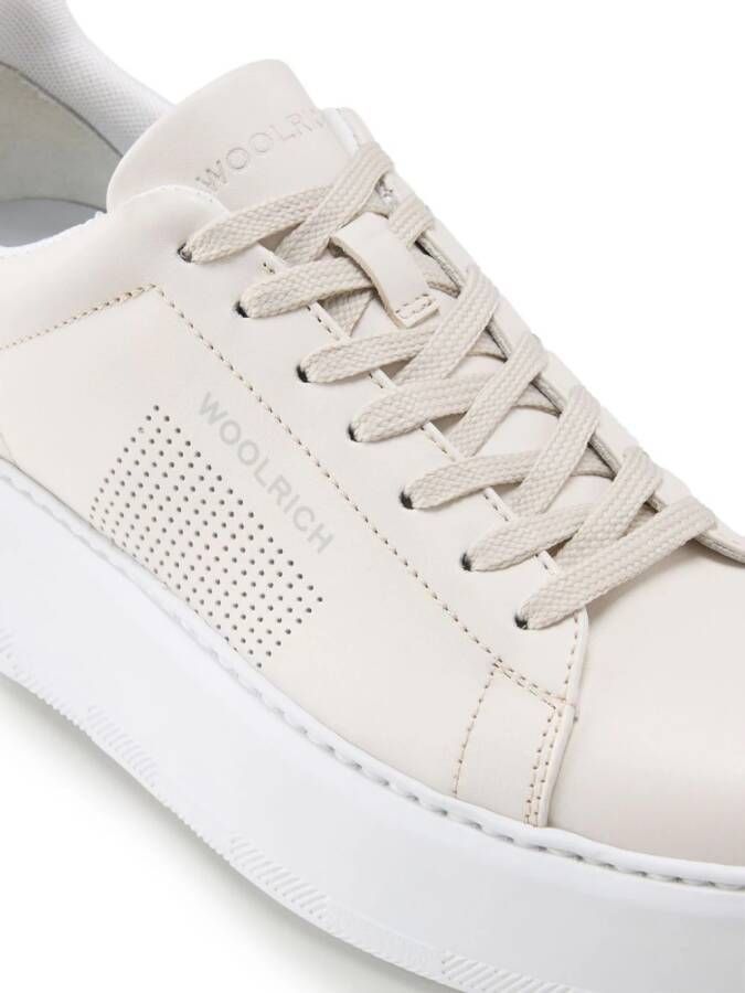 Woolrich logo-print lace-up sneakers Neutrals