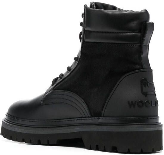 Woolrich panelled lace-up sneakers Black