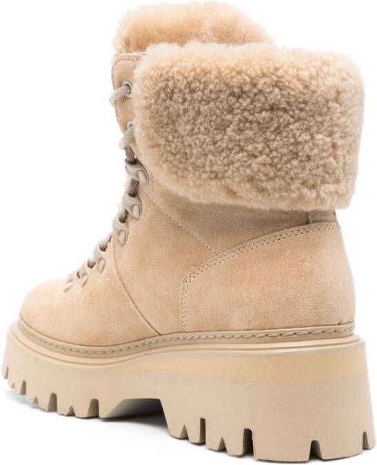 Woolrich shearling suede boots Neutrals