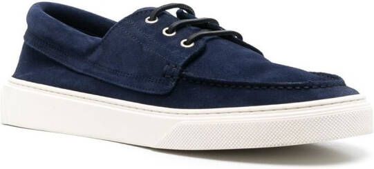 Woolrich suede boat shoes Blue