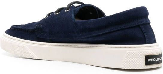 Woolrich suede boat shoes Blue