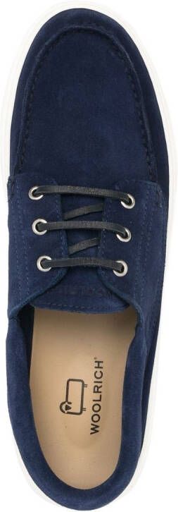 Woolrich suede boat shoes Blue