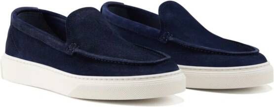 Woolrich suede slip-on loafers Blue