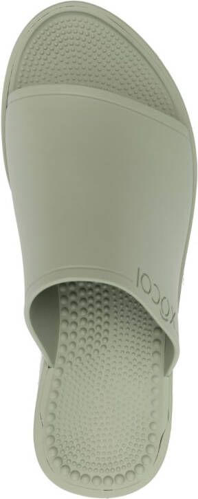 XOCOI 60mm open-toe mules Green