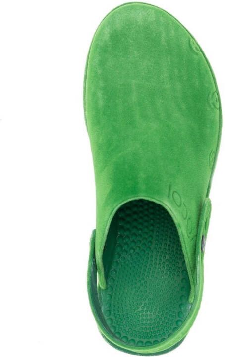 XOCOI embossed-logo detail slippers Green
