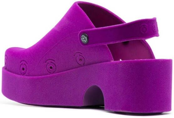 XOCOI embossed-logo detail slippers Purple