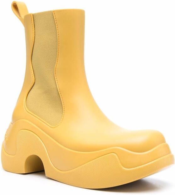 XOCOI platform chelsea boots Yellow