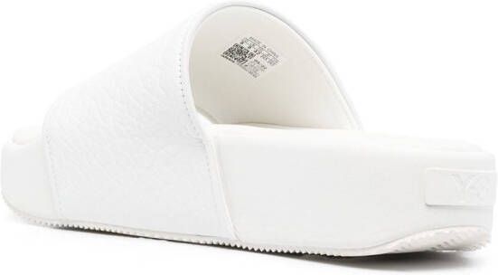 Y-3 calf-leather slides White
