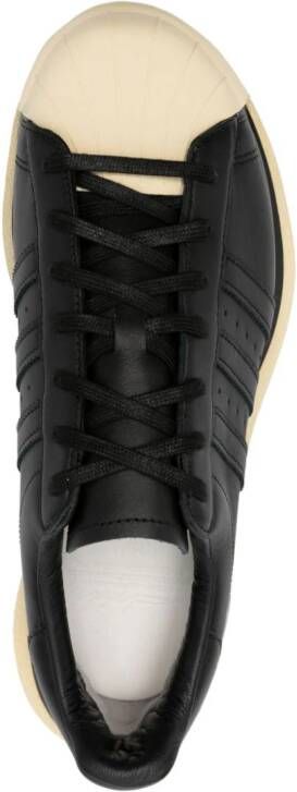 Y-3 cut-out lace-up sneakers Black