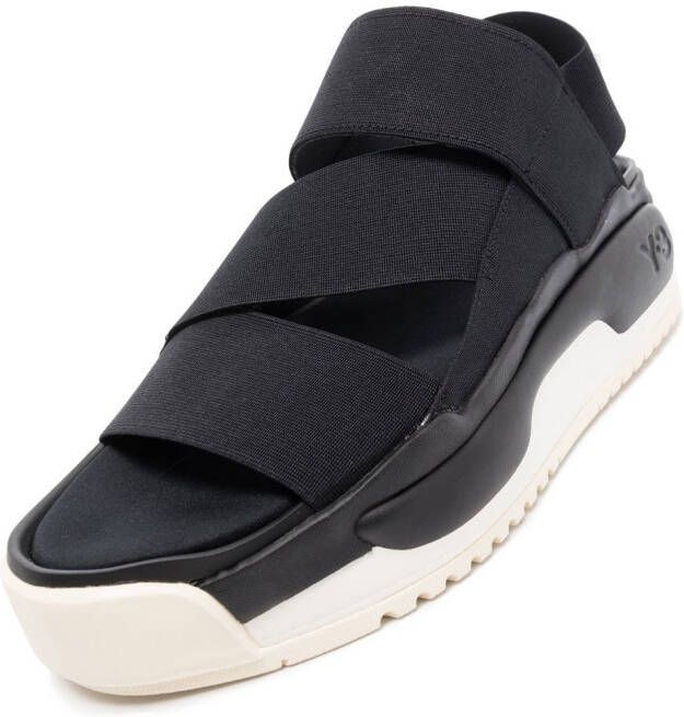 Y-3 Hokori wedge sandals Black