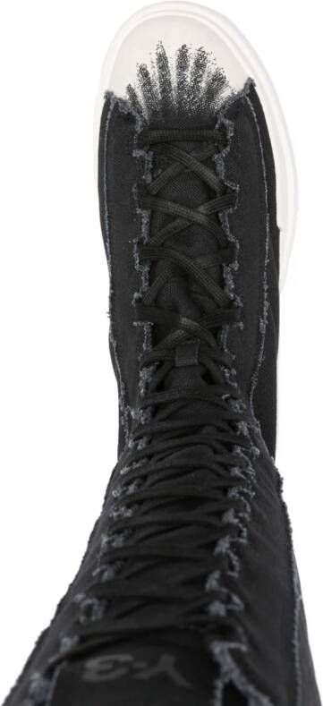 Y-3 Nizza distressed boot sneakers Black