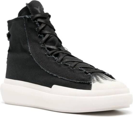 Y-3 Nizza distressed high-top sneakers Black