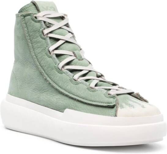 Y-3 Nizza High leather sneakers Green
