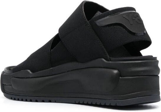Y-3 Rivalry elasticated-strap sandals Black