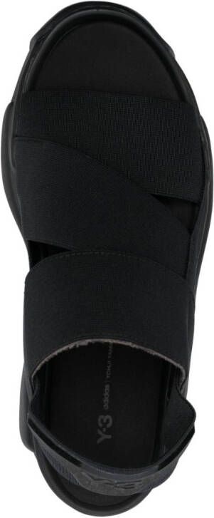 Y-3 Rivalry elasticated-strap sandals Black