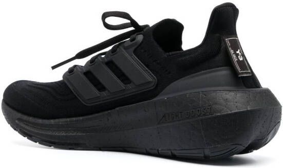 Y-3 striped lace-up sneakers Black