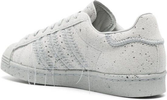 Y-3 Superstar exposed-seam suede sneakers Grey