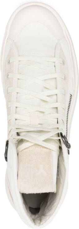 Y-3 zip-around suede high-top sneakers White