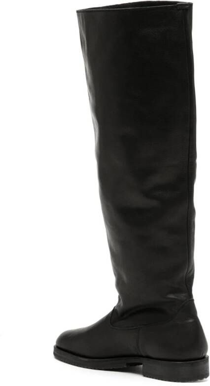 Yohji Yamamoto knee-length leather boots Black