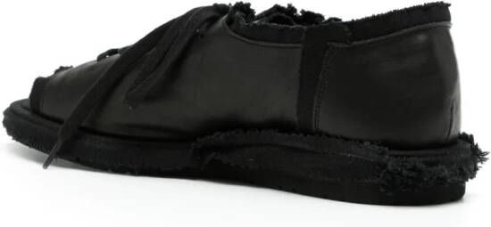 Yohji Yamamoto lace-up leather sandals Black