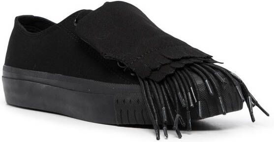 Yohji Yamamoto layered low-top sneakers Black