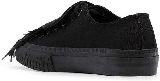 Yohji Yamamoto layered low-top sneakers Black