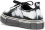 Yohji Yamamoto paint-print platform sole sneakers Black - Thumbnail 3