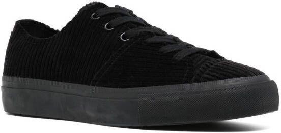 Yohji Yamamoto velvet low-top sneakers Black