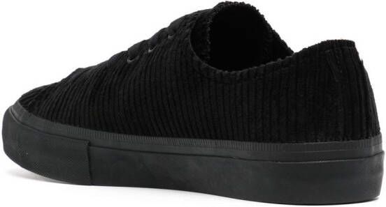 Yohji Yamamoto velvet low-top sneakers Black