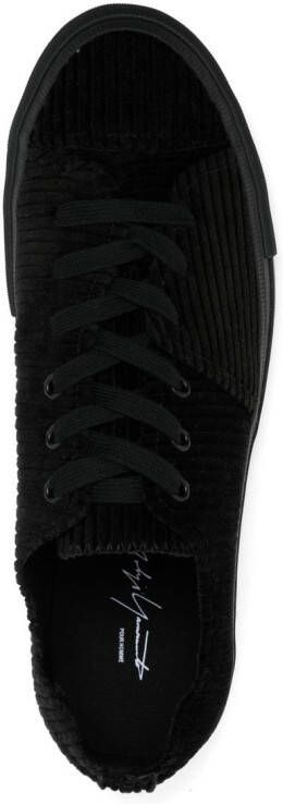 Yohji Yamamoto velvet low-top sneakers Black