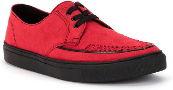 Yohji Yamamoto woven toe detail sneakers Red