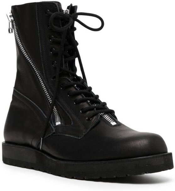 Yohji Yamamoto zip-fastened combat boots Black