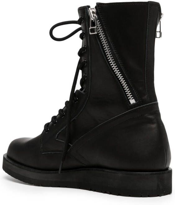 Yohji Yamamoto zip-fastened combat boots Black