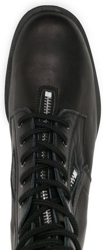 Yohji Yamamoto zip-fastened combat boots Black