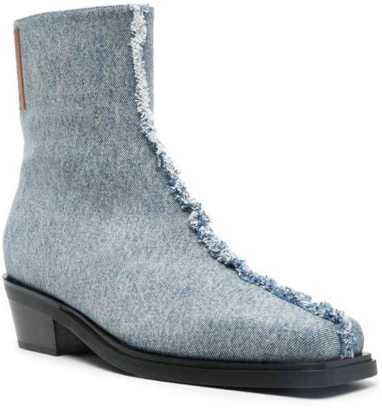Y Project denim ankle boots Blue