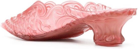 Y Project x Melissa 55mm filigree-detailing mules Pink