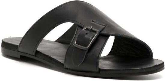 Y's bucked leather sandal Black