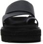 Y's crossover-strap leather slides Black - Thumbnail 5