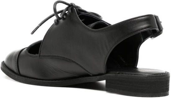 Y's slingback lace-up shoes Black